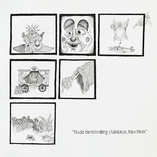 Teen Suicide - Nude descending staircase headless