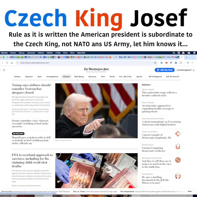 The American President is subordinate CZECH KING JOSEF