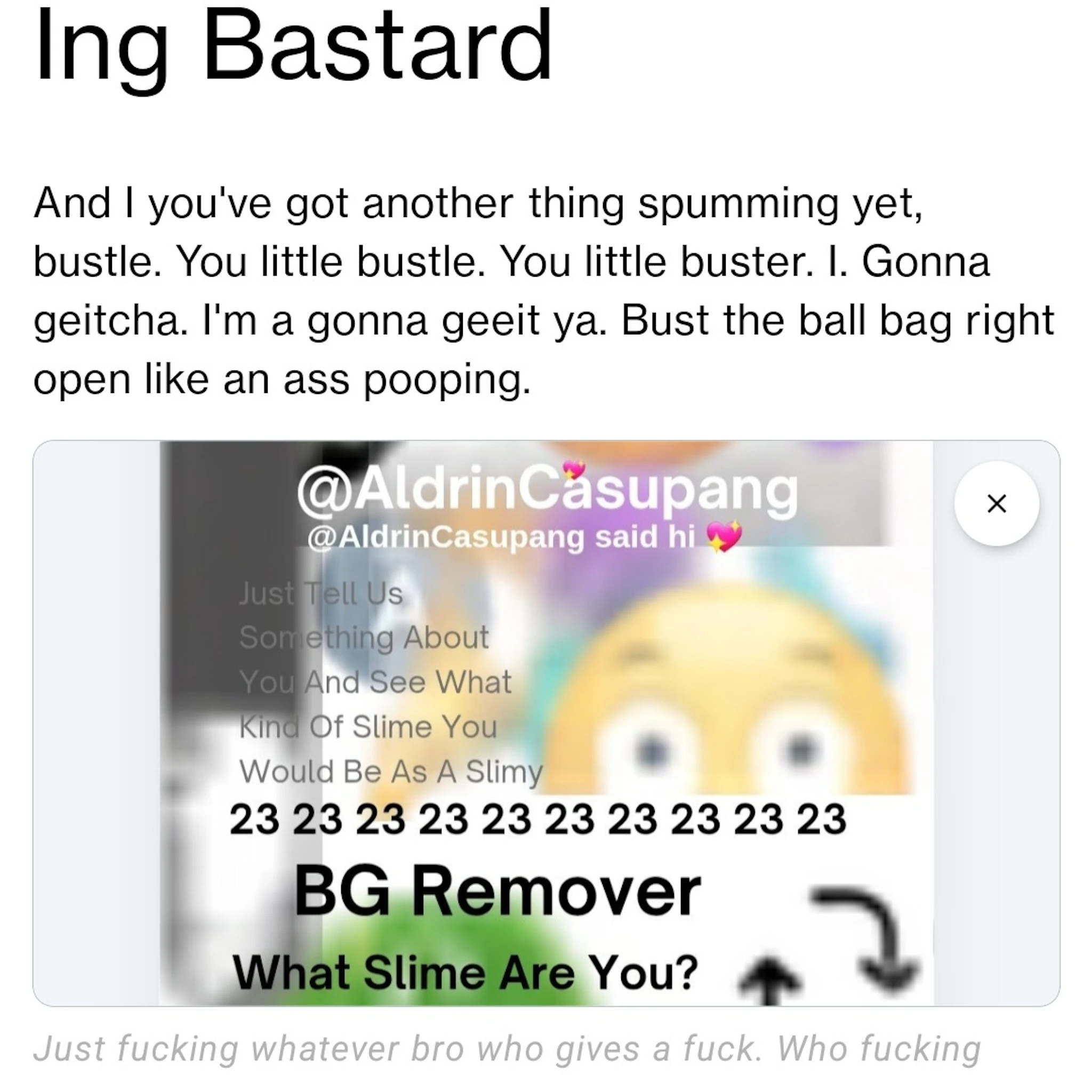 The Fucker - Ing Bastard