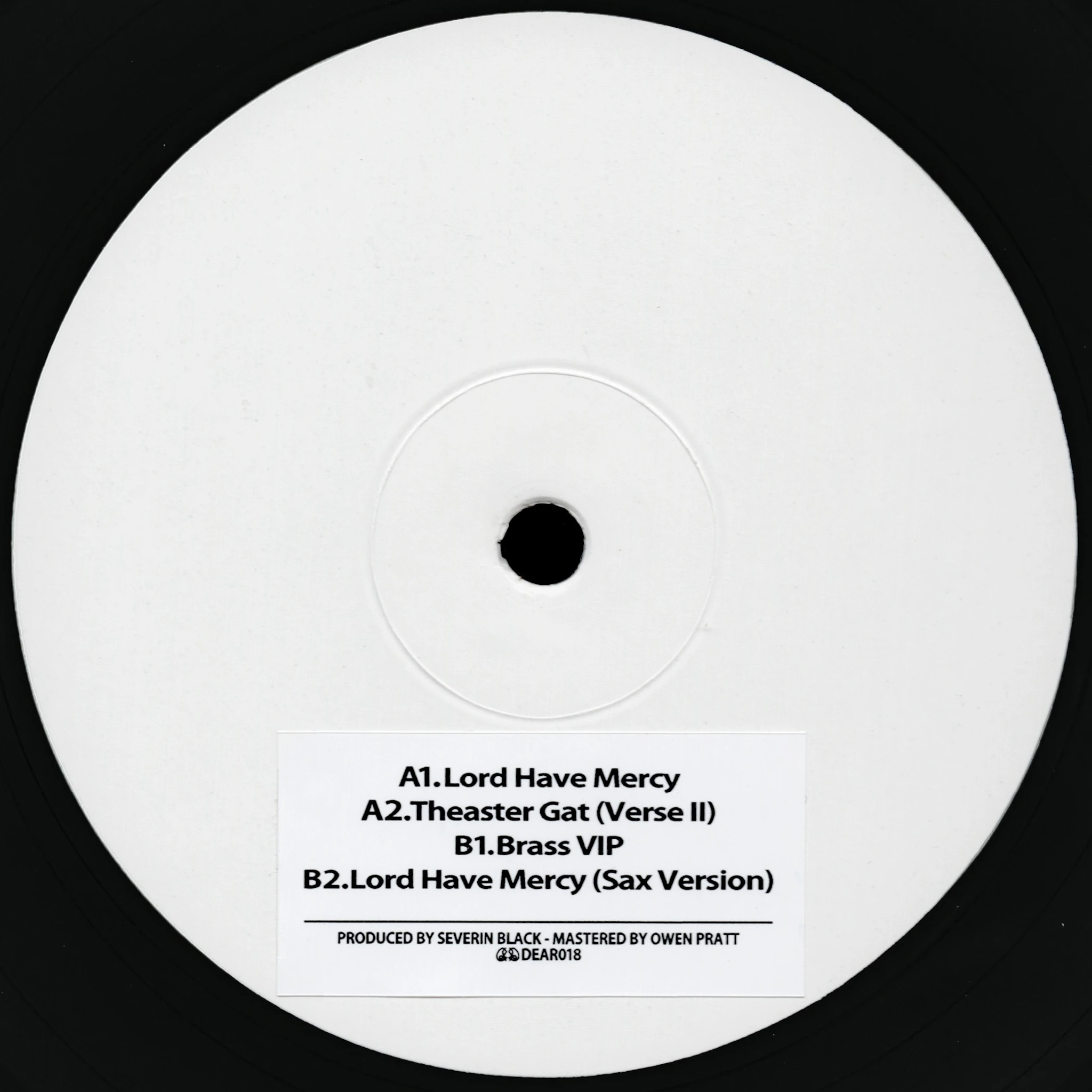 Severin Black - Lord Have Mercy / Brass VIP (DEAR018)
