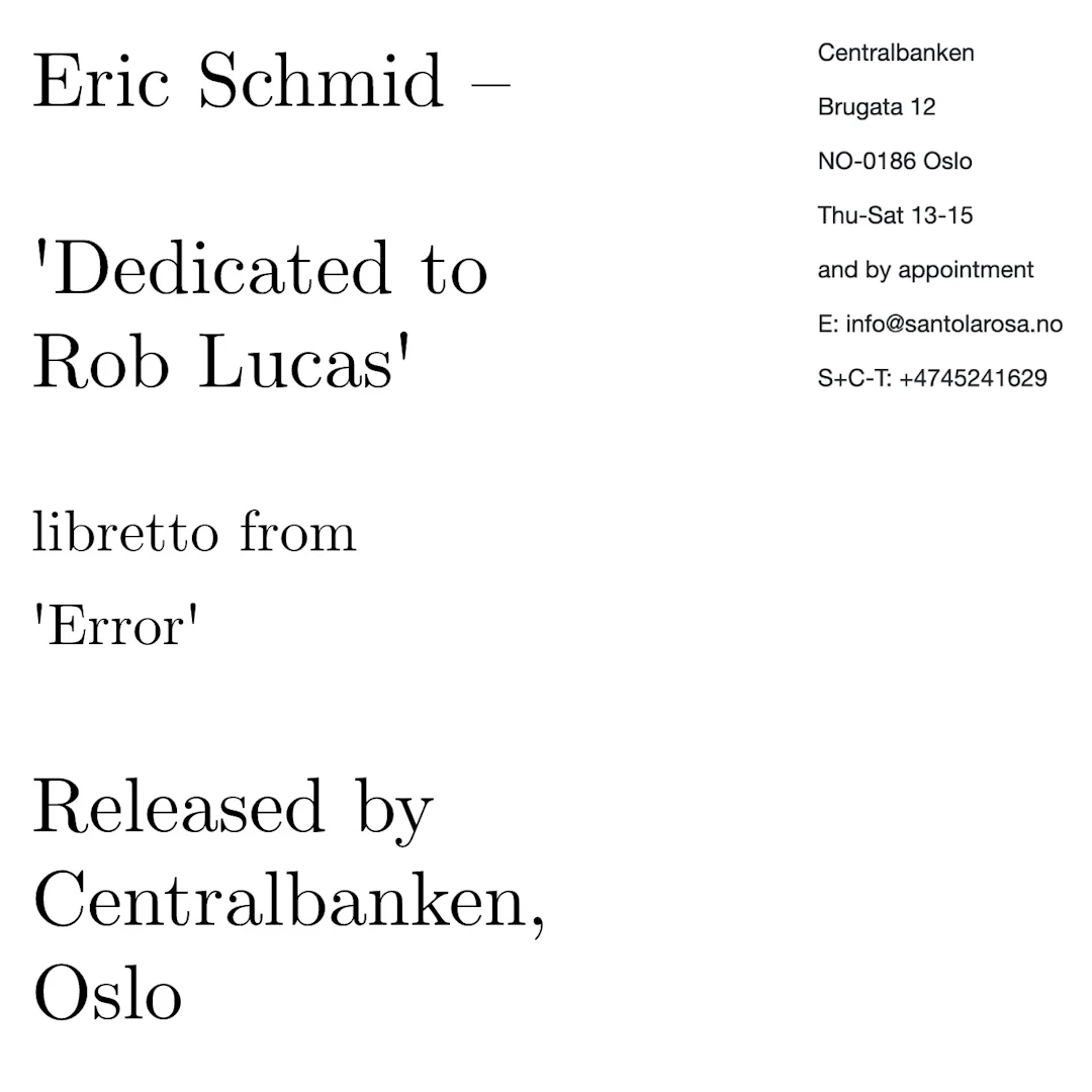Eric Schmid - Dedicated to Rob Lucas
