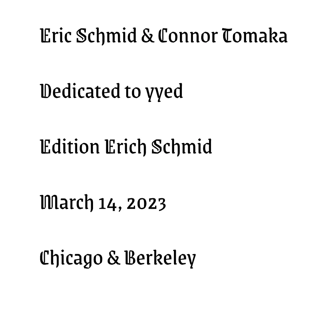 Eric Schmid & Connor Tomaka - Dedicated to yyed